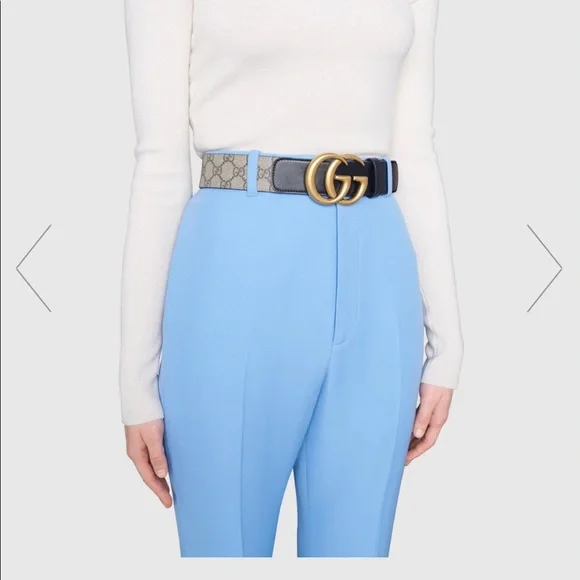 Gucci | Accessories | Gucci Gg Belt With Double G Buckle 85 